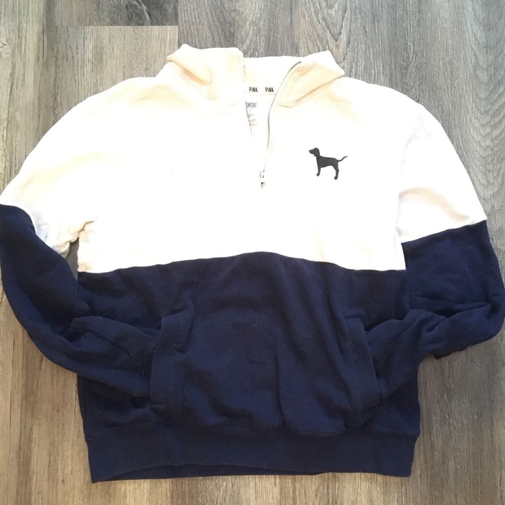 Colorblock pull-over quarter-zip
